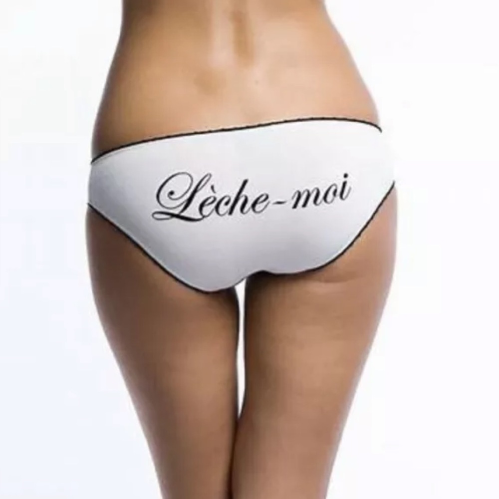 $65 Kiki De Montparnasse Panty XS White Black Leche Moi Panties Underwear